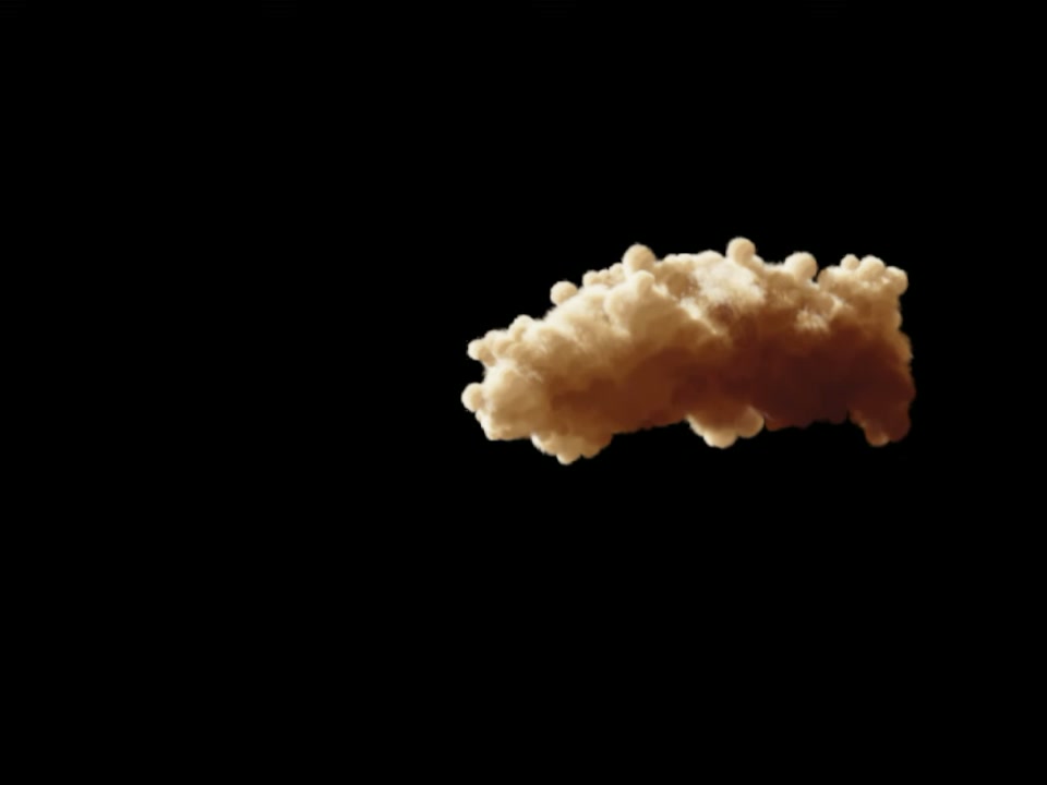 A luminous cloud formation drawn in Aeria's interactive sky.